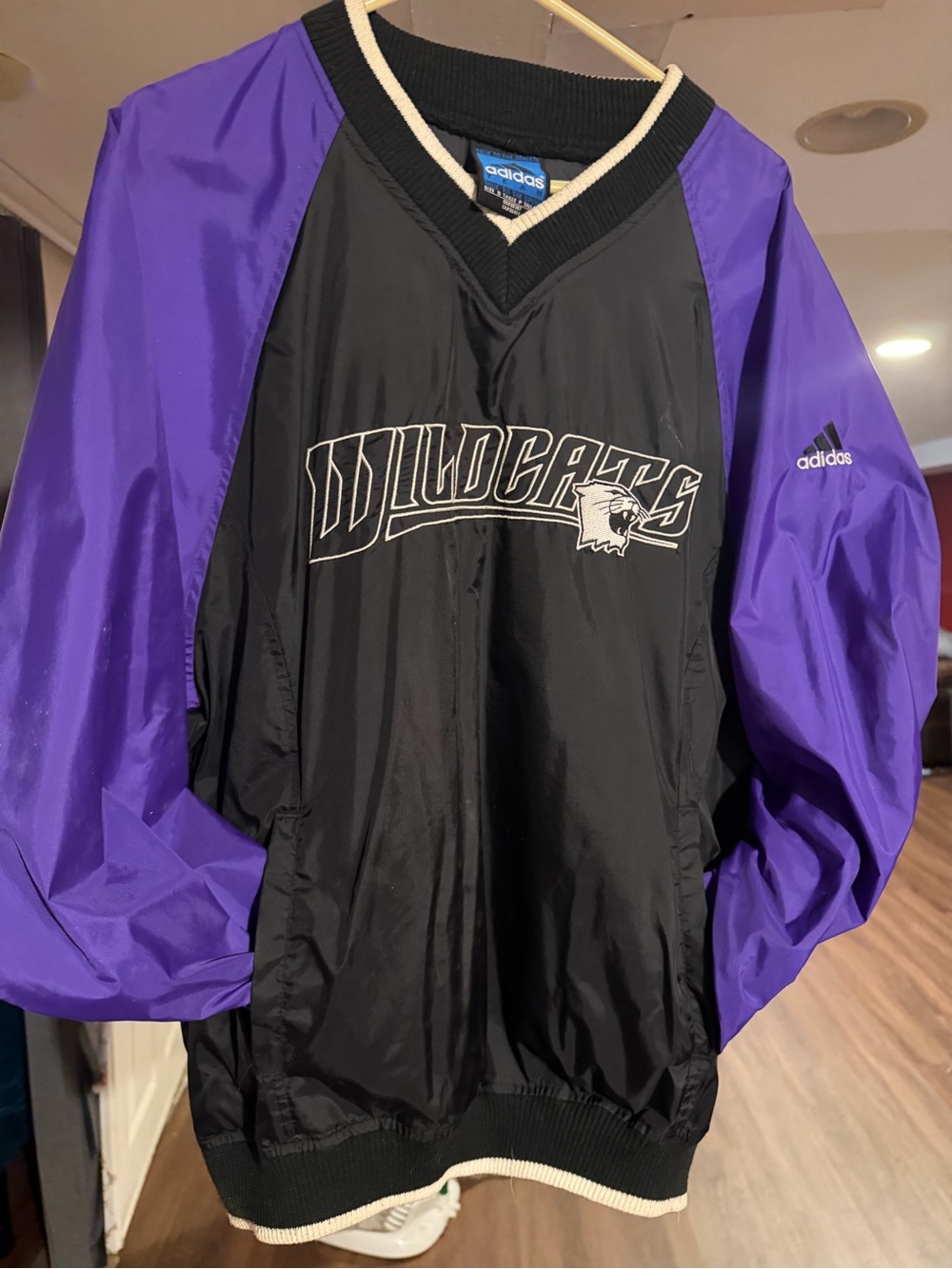 adidas Wildcats Pullover Jacket - Black & Purple